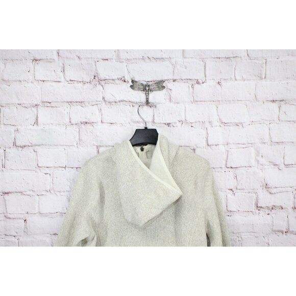 LL Bean Sweater Fleece Coat Rugged Knit Sailcloth Size M - Picture 4 of 10